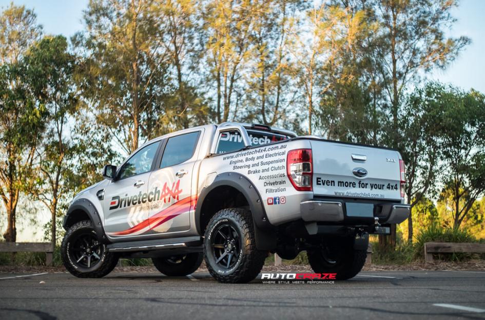 FORD RANGER AVALANCHE MATTE BLACK FRONT MILLED